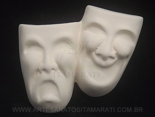 Detalhes do produto Mascara Teatro Olhos fechados - Tragédia e Comédia